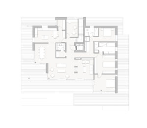 Mehrfamilienhaus Zollikon Grundriss Dachgeschoss - Penthouse floorplan